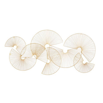 Decoración de pared de media luna Sunburst de 22" de UMA Enterprises CosmoLiving - Dorado