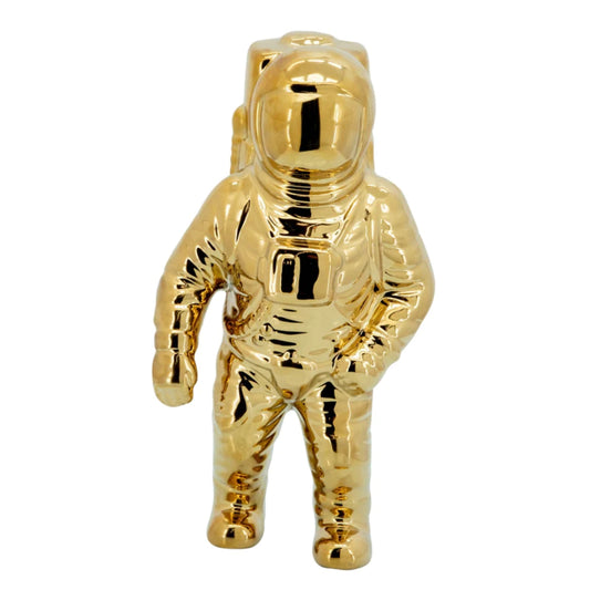 Sagebrook Home Contemporary 11" Ceramic Astronaut Statuette - Gold