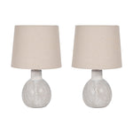 Sagebrook Home Ceramic 17" Table Lamp (Set of 2) - White