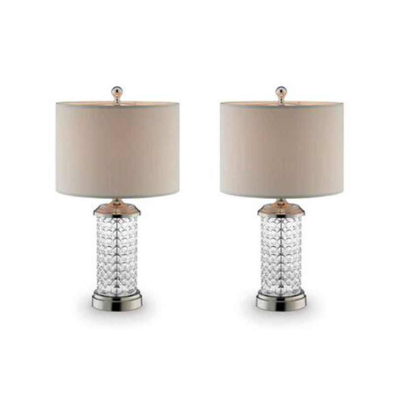 Furniture of America Scott 25" Table Lamp (Set of 2) - Cream