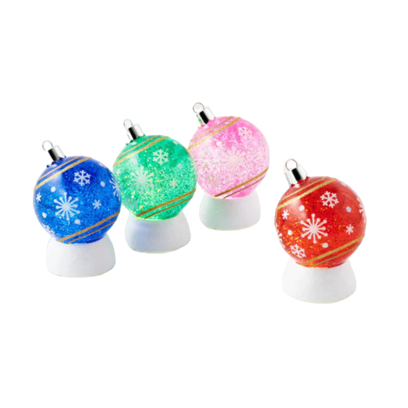 Color Swirl Water Globe Ornament Assortment