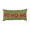 Creative Co-Op 28" x 14" Cotton Chambray Printed Pillow - Green/Red
