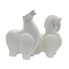 Three Hands 10" Horse Sculpture Set - White