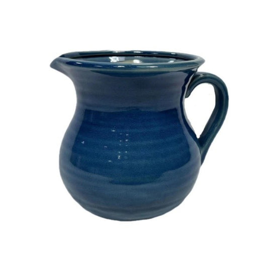 Three Hands 8" Pitcher with Flared Spout - Deep Blue