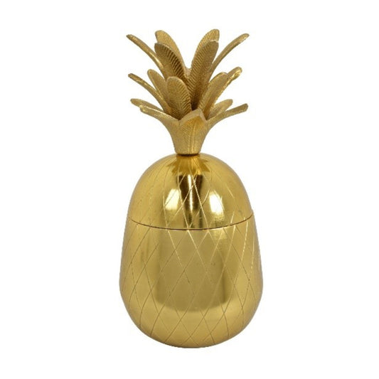 Three Hands 14.50" Pineapple Jar - Gold