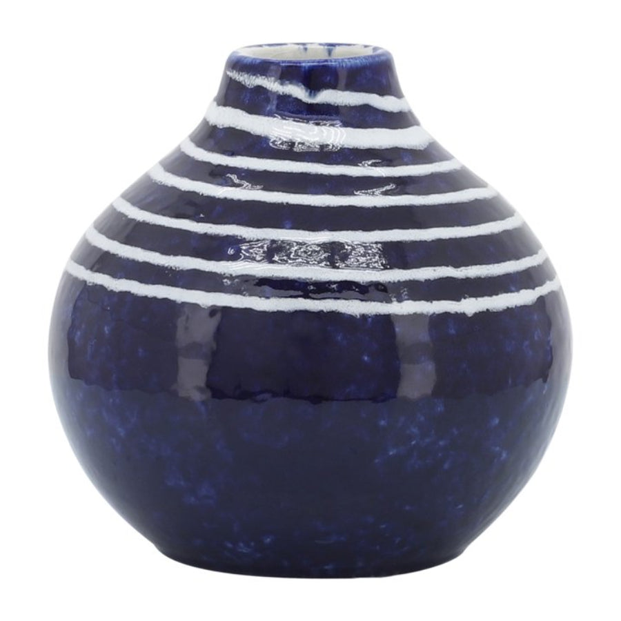 Sagebrook Home Contemporary 5" Ceramic Primeval Vase - Blue