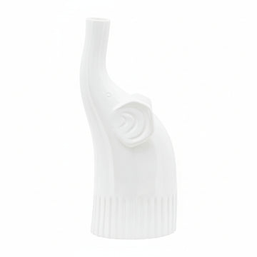 Sagebrook Home Modern 12" Elephant Decor in Ceramic - White