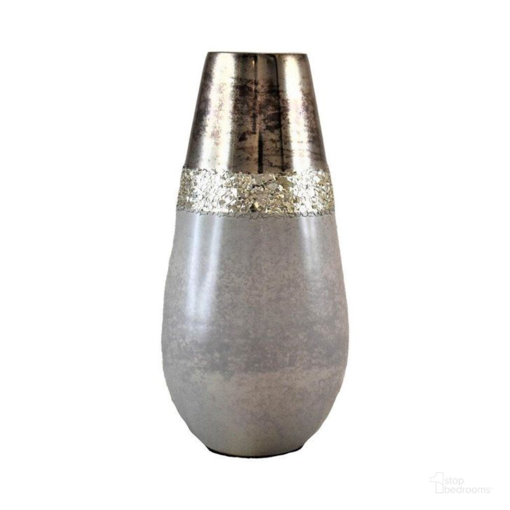 Sagebrook Home Contemporary 12" Glass Metallic Vase - Champagne/Gold