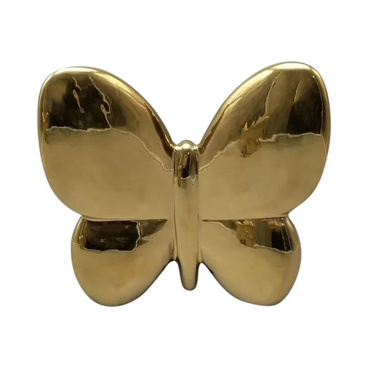 Escultura de mariposa contemporánea de 6" de Sagebrook Home en cerámica - dorada