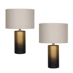 Sagebrook Home 22" Ombre Table Lamps (Set of 2) - Black/Gold