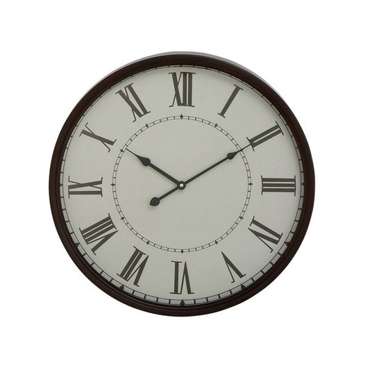 Reloj de pared tradicional redondo de 20" de metal de UMA Enterprises, color blanco