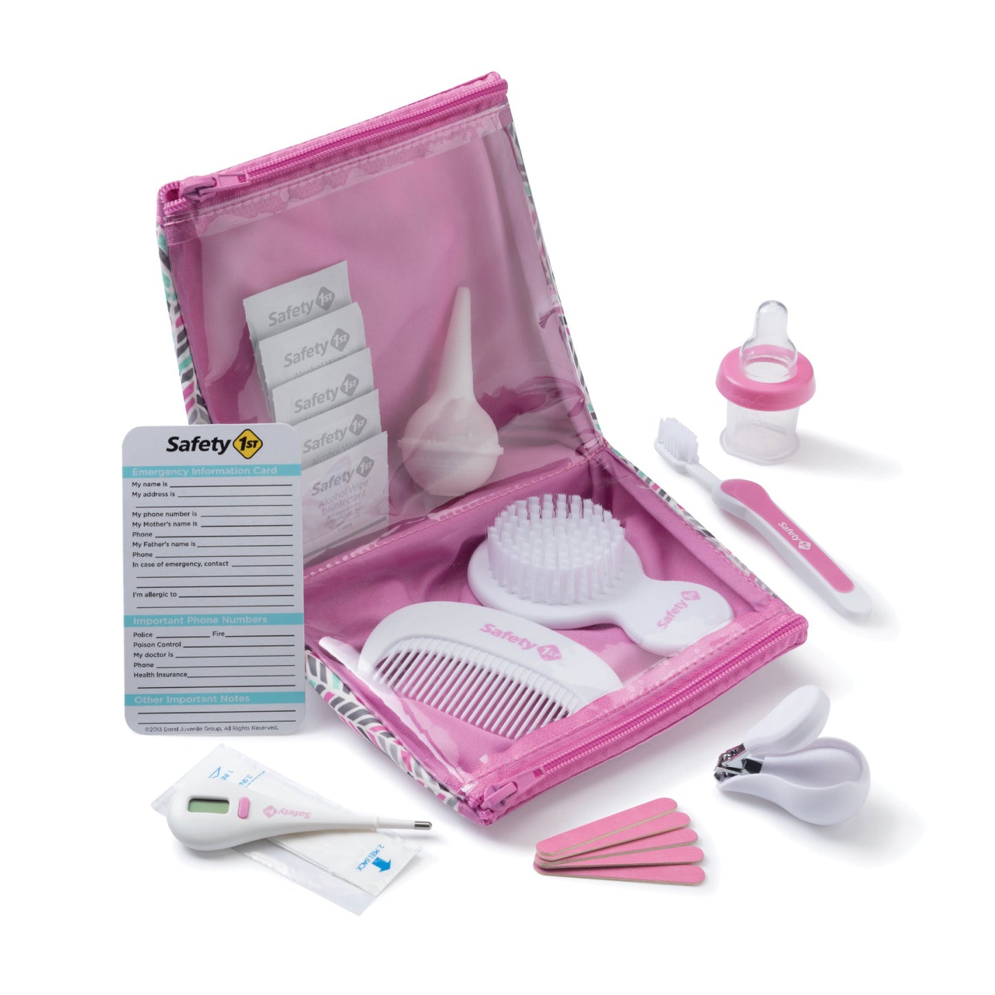 Kit de cuidado y atención sanitaria de lujo Safety 1st (24 piezas), color rosa