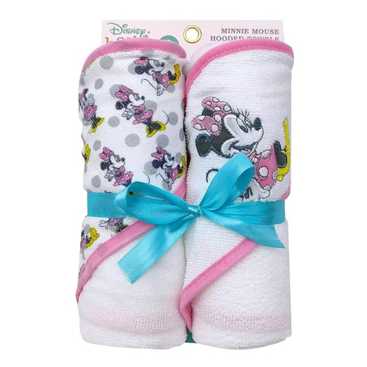 Juego de toallas con capucha de Minnie Mouse de Disney (paquete de 2) - Multicolor