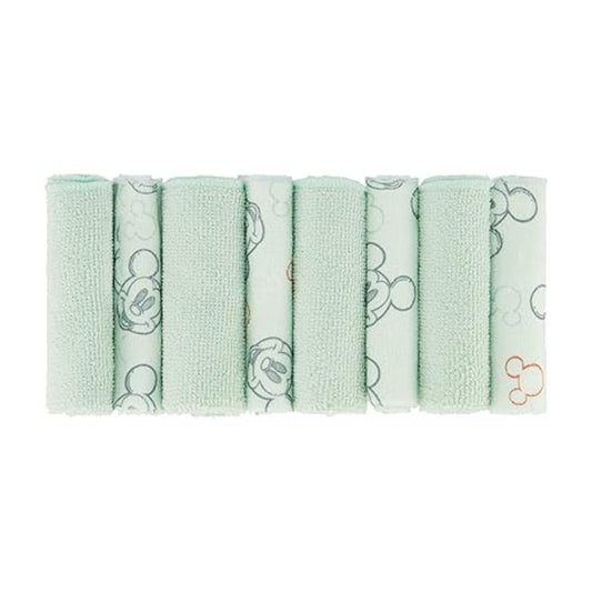 Disney Mickey Mouse Washcloth Set (Pack of 8) - Green