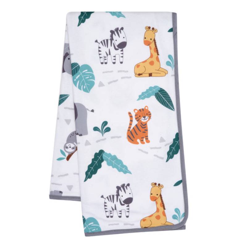 Bedtime Originals Mighty Jungle Animals Fleece Baby Blanket - Multicolor