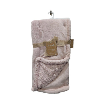 Manta de bebé de sherpa lisa de 30" x 40" de SL Home Fashions, color rosa