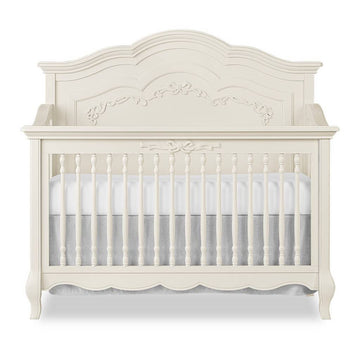 Cuna convertible 5 en 1 de madera con encaje marfil Evolur Aurora