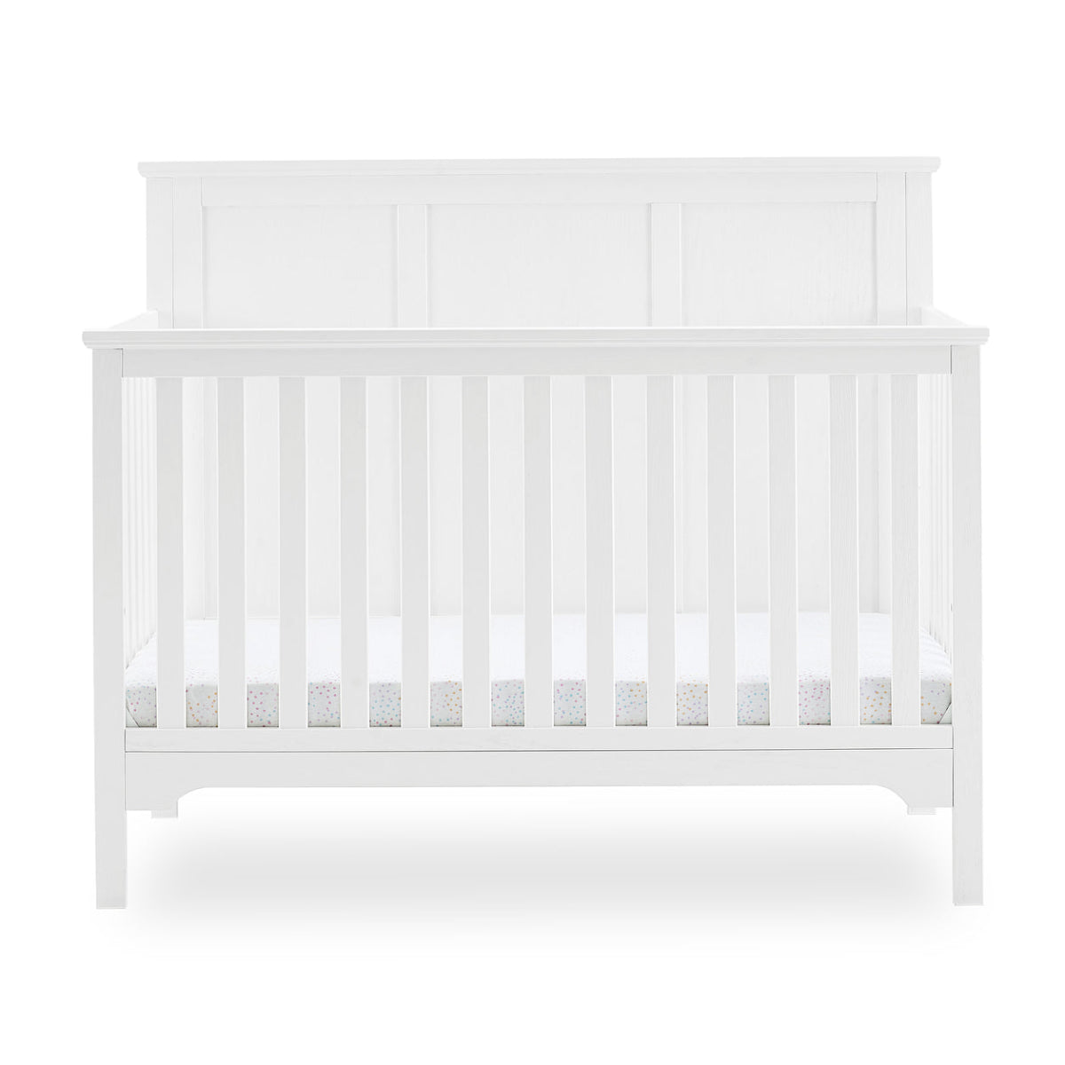 Delta Children Sweet Beginnings Sage Flat Top White 6-in-1 Convertible Wooden Crib