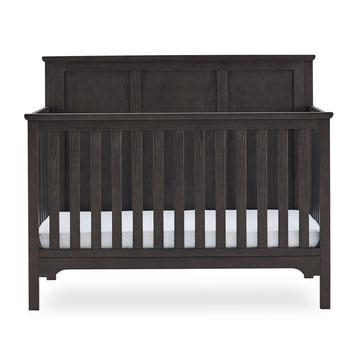Delta Children Sweet Beginnings Sage Flat Top Stone Gray 6-in-1 Convertible Wooden Crib