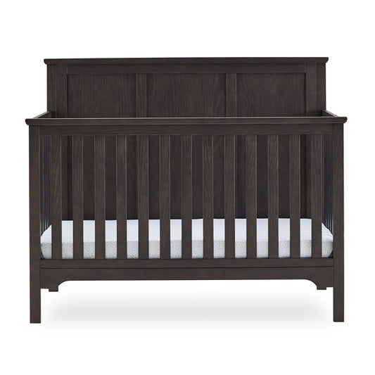 Cuna convertible de madera 6 en 1 de Delta Children Sweet Beginnings Sage Flat Top Stone Gray