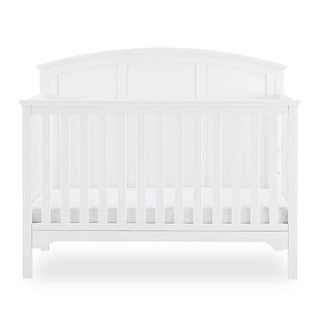 Delta Children Sweet Beginnings Sage Curve Top White 6-in-1 Convertible Wooden Crib