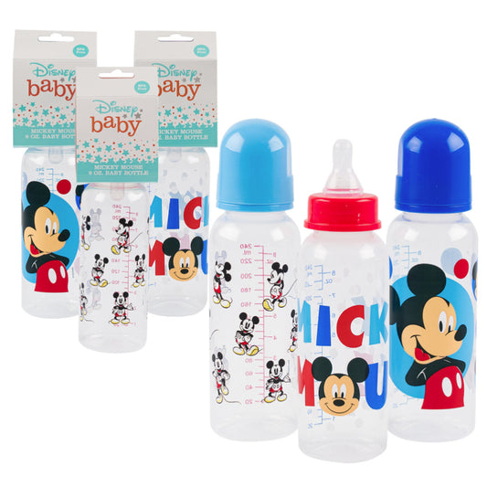 Disney 96195 9 oz Mickey Mouse Baby Bottle - Assorted Colors