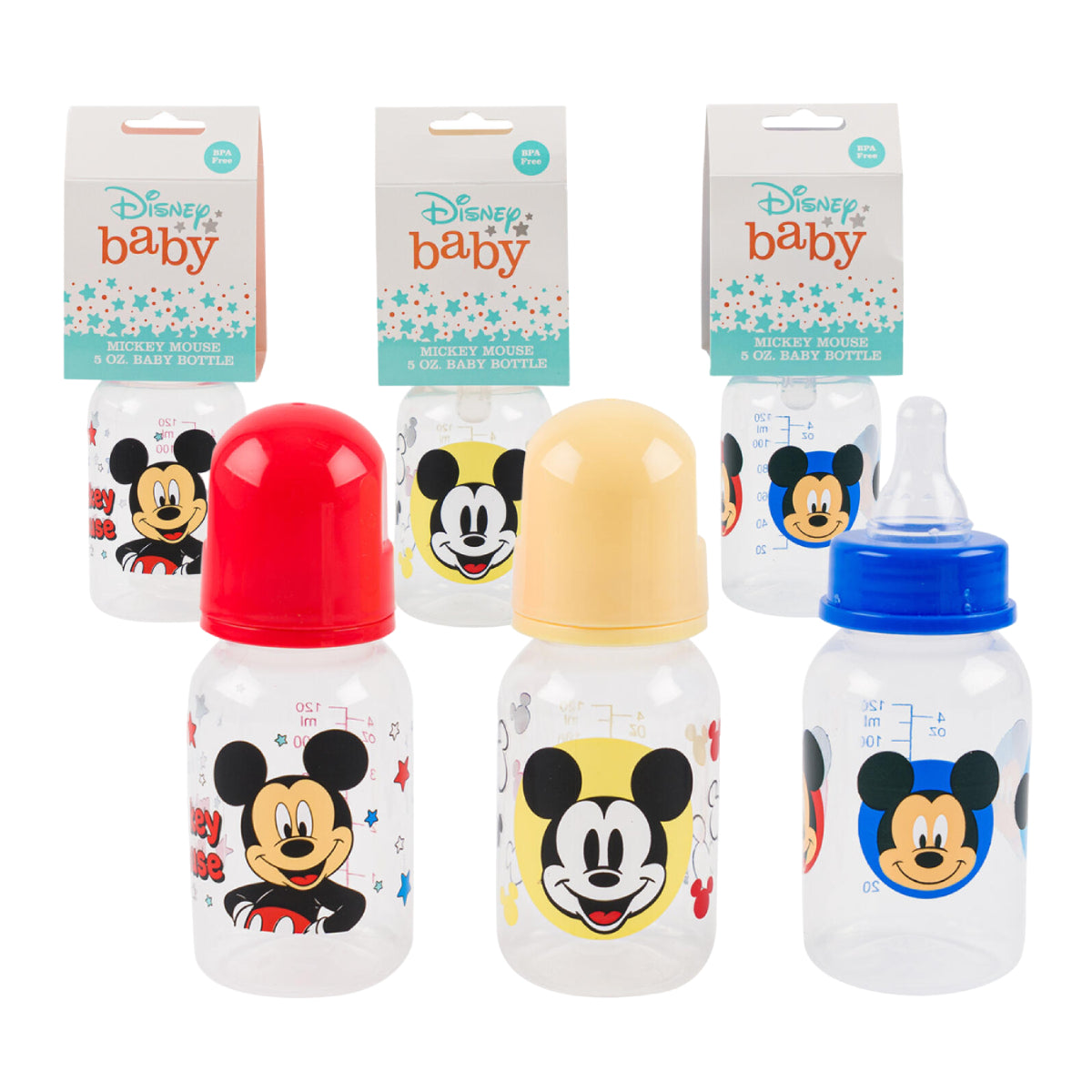 Disney 96205 5 oz Mickey Mouse Baby Bottle - Assorted Colors