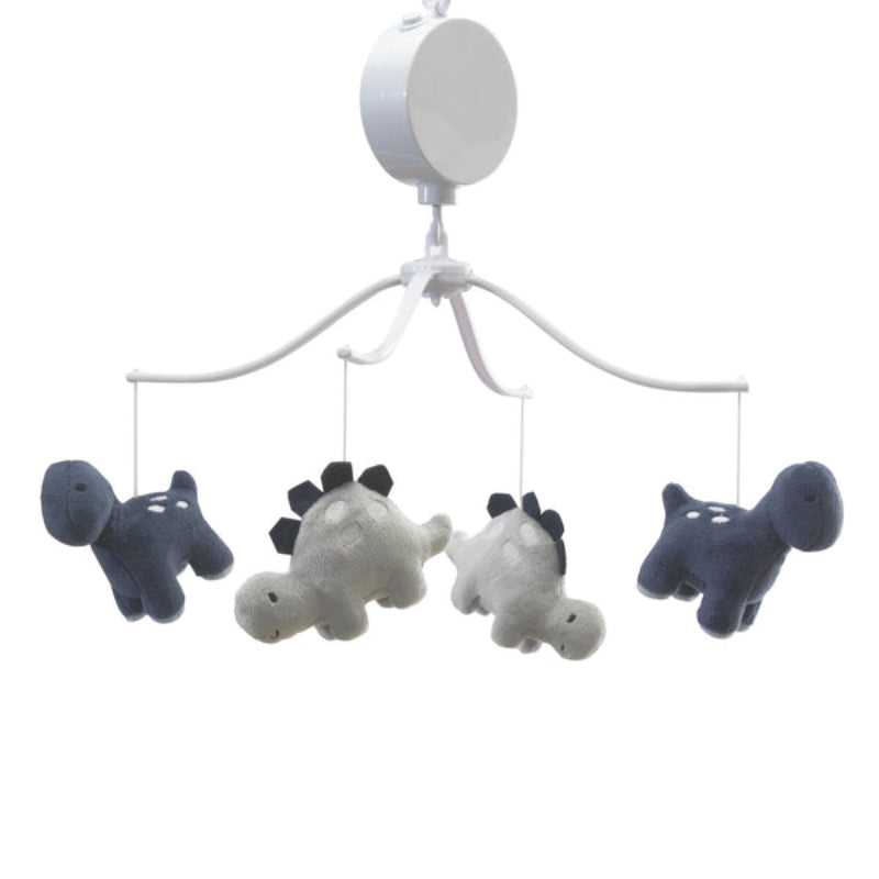 Bedtime Originals Roar Dinosaur Musical Baby Crib Mobile - Blue/Gray