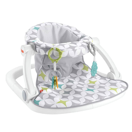 Silla de bebé portátil con asiento de piso Sit-Me-Up de Fisher-Price con 2 juguetes - Starlight Burst