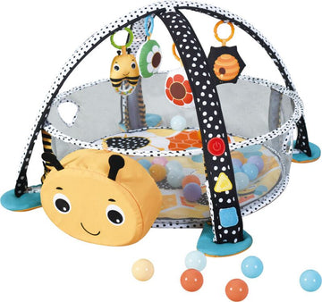 Baby Oversized Play Mat with Light, Music and 30 Playing Balls Bee