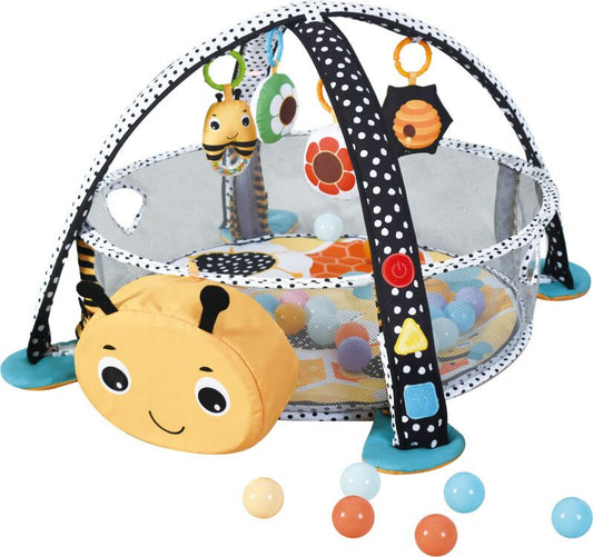 Baby Oversized Game Mat with Light, Music and 30 Playing Balls Bee