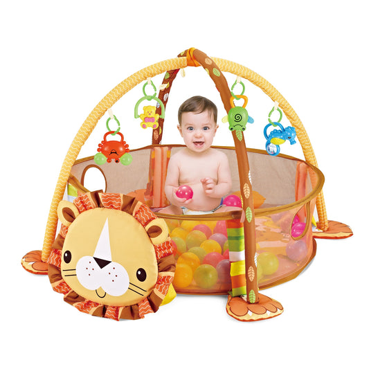 Baby Play Mat 3-in-1 with 12 Play Balls Lion