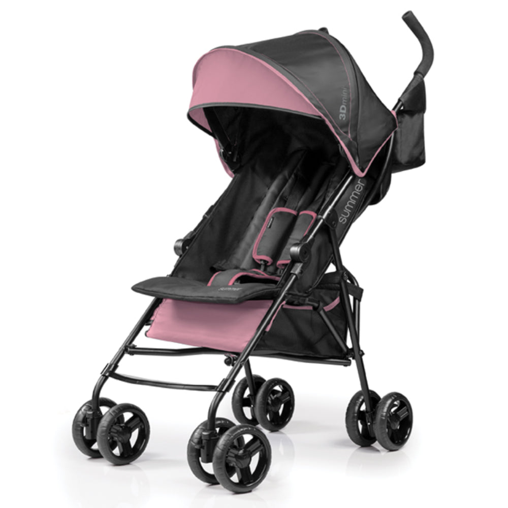 Cochecito de bebé Summer Infant 3Dmini Convenience, color rosa y negro