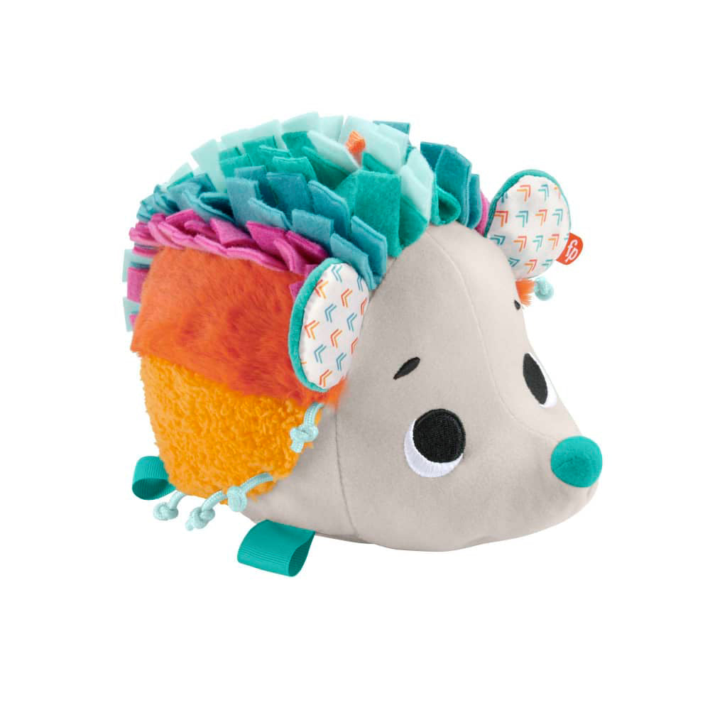 Fisher-Price Cuddle 'n Snuggle Hedgehog Plush Infant Sensory Toy With Rattle and Crinkle Sounds