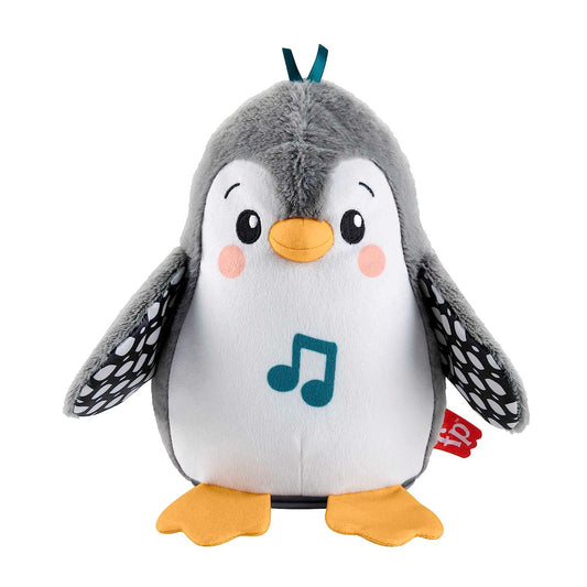 Peluche de pingüino con movimiento oscilante y con 9" de Fisher-Price, color negro y blanco