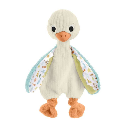 Fisher-Price Snuggle Up Goose 10" Baby Plush Toy with Jingles - Multicolor