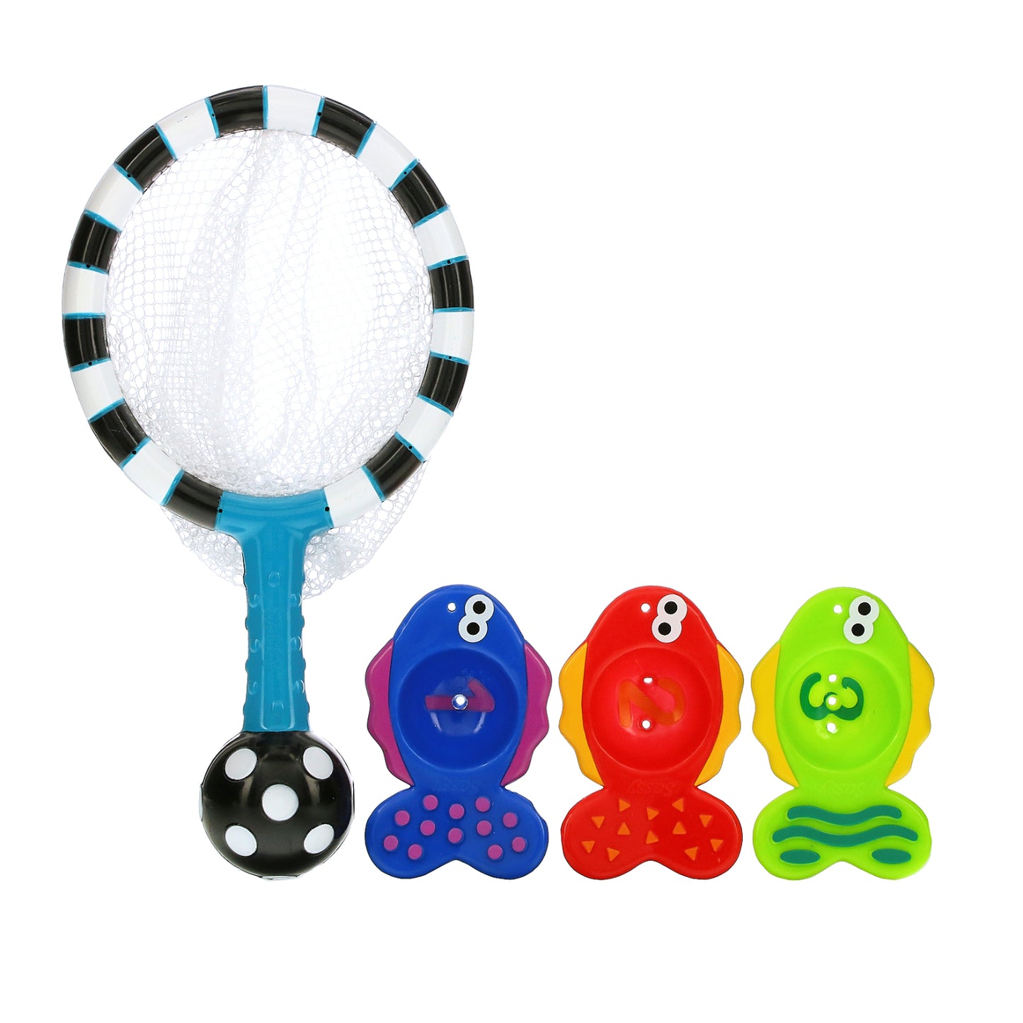 Sassy Catch 'N Count Net with 3 Colorful Fish (4-Piece)