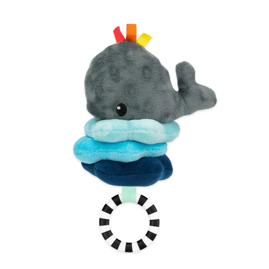 Sassy 12" Wavy Whale Jitter Plush Toy