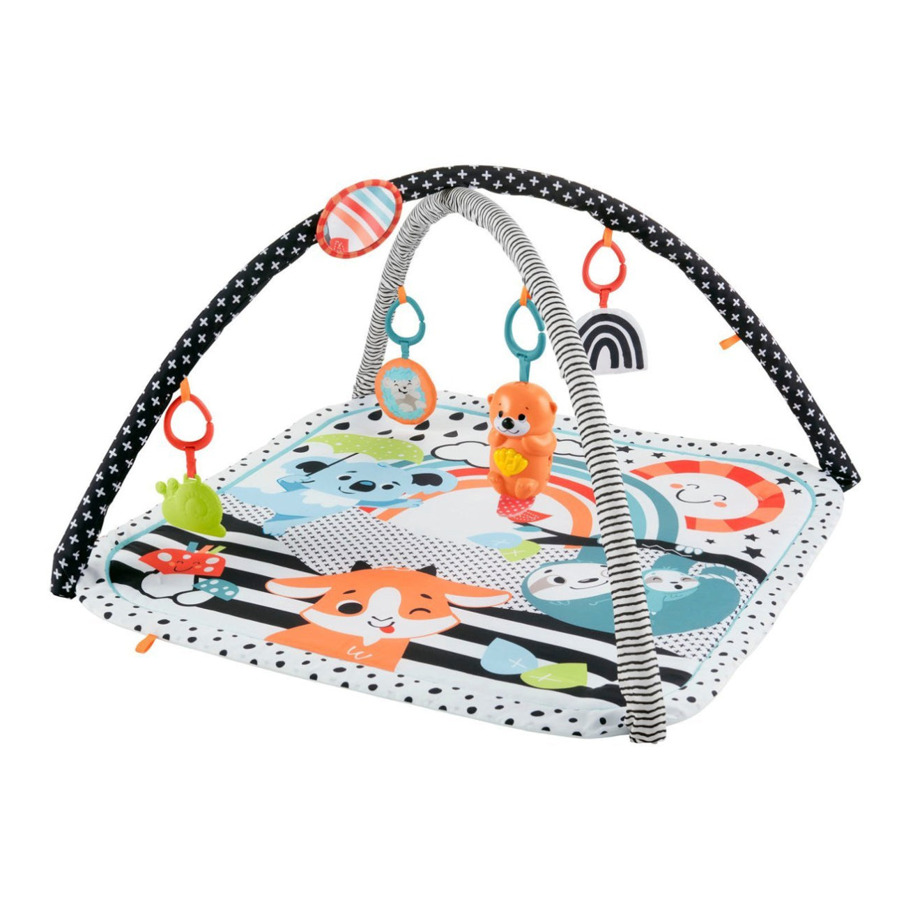Fisher-Price 3-in-1 Music Glow and Grow Gym Infant Playmat with Lights and Removable Toys