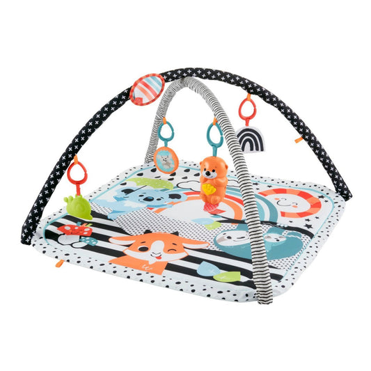 Fisher-Price 3-in-1 Music Glow and Grow Gym Infant Playmat with Lights and Removable Toys