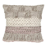 India House 20" x 20" Square Boho Throw Pillow - Blush/Natural