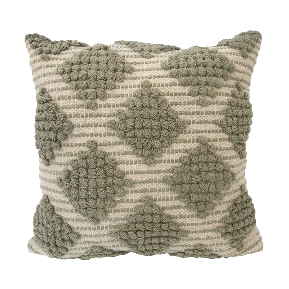 India House 20" x 20" Square Boho Throw Pillow - Evergreen