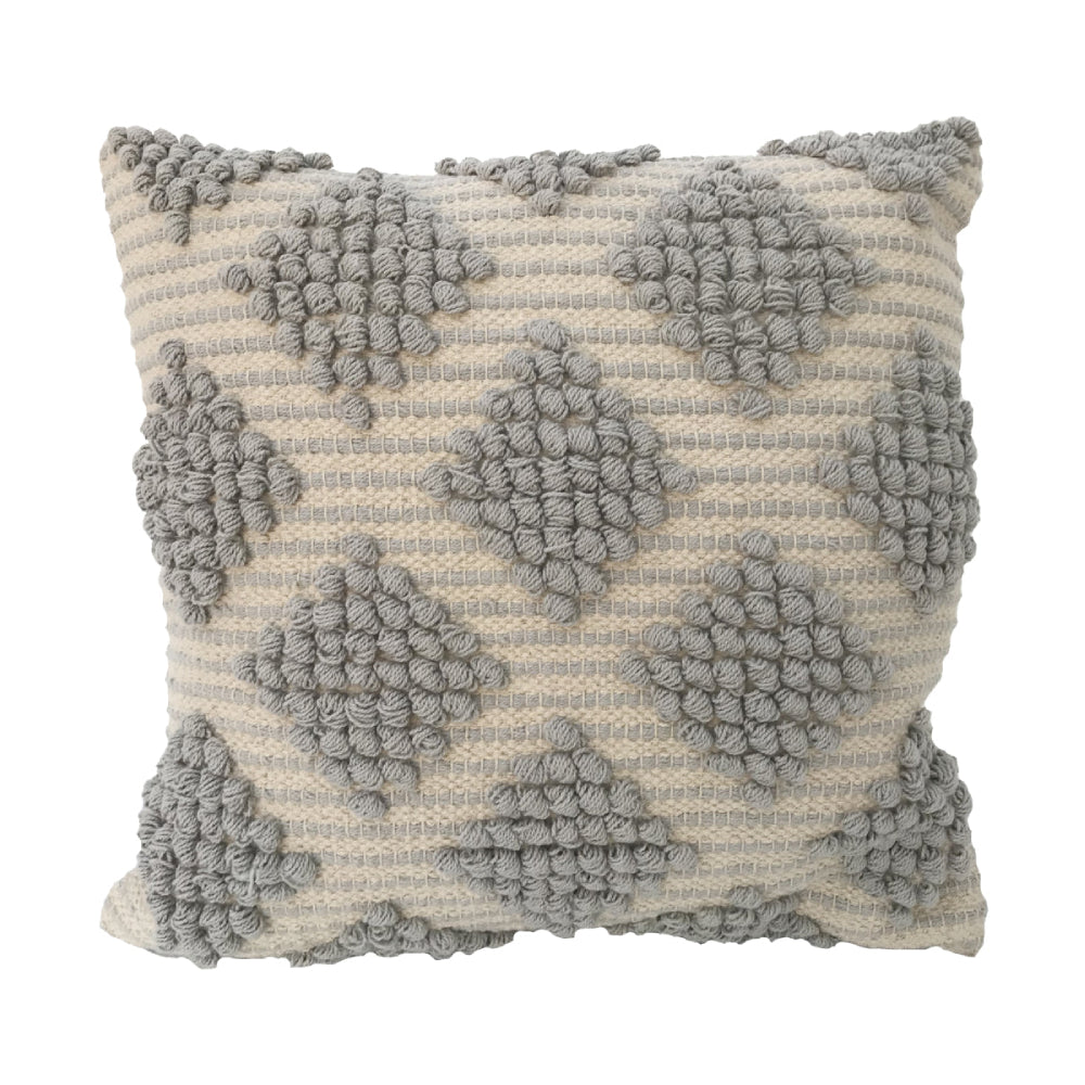 India House 20" x 20" Square Boho Throw Pillow - Steely