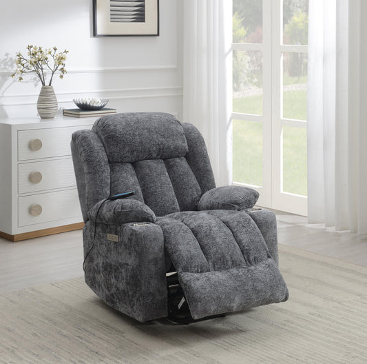 Orion Grey Power Recliner With Lift, Massage And Heating