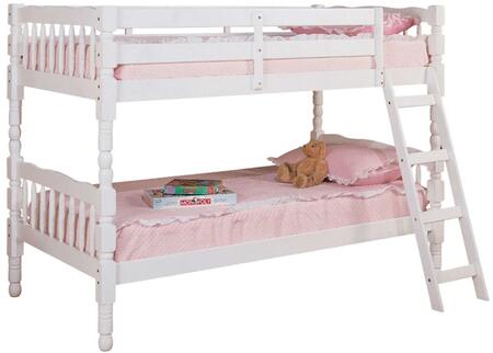 Acme Furniture White Twin Over Twin Bunk Bed 1/2