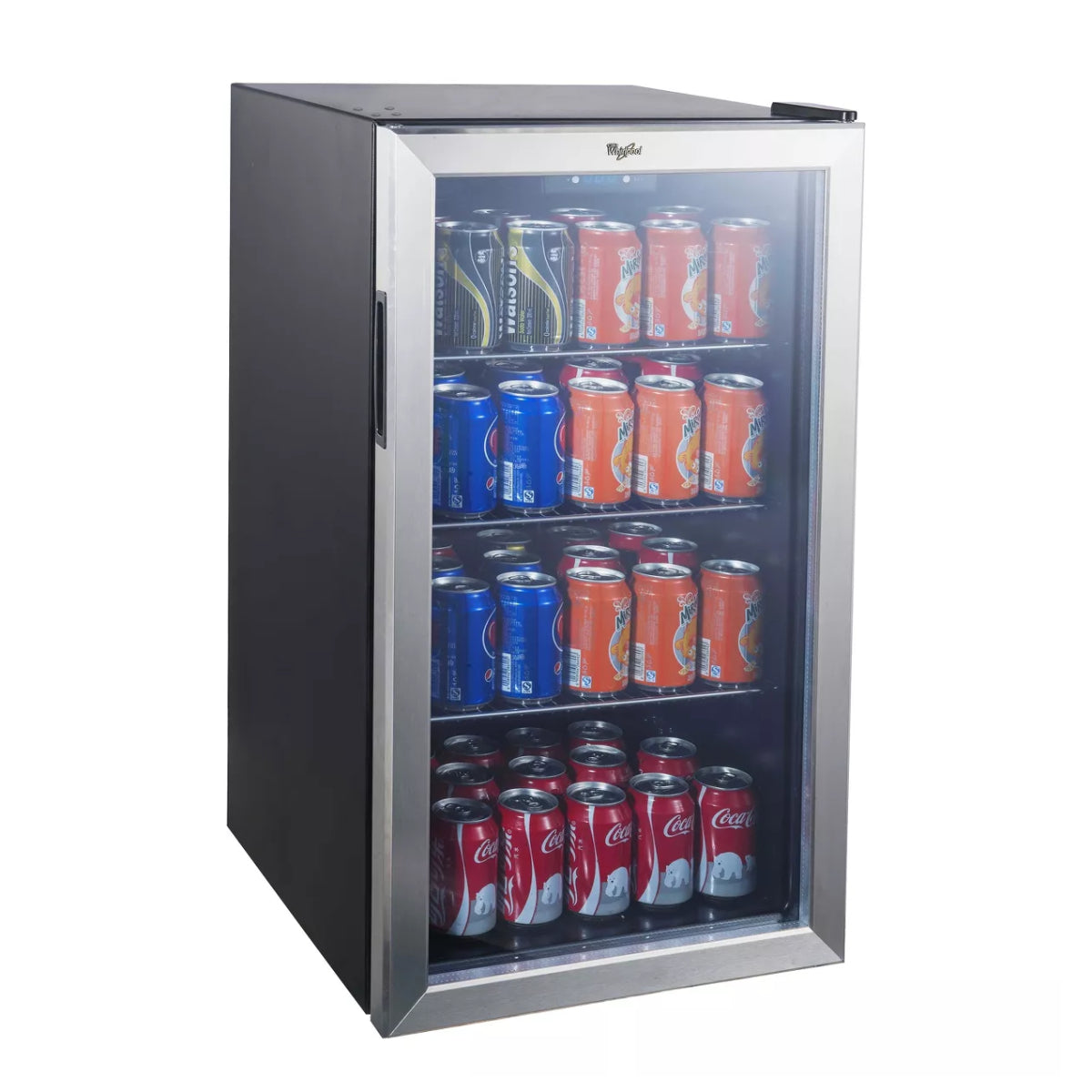 Mini refrigerador de bebidas Whirlpool WHB36S de 3,6 pies cúbicos - Acero inoxidable