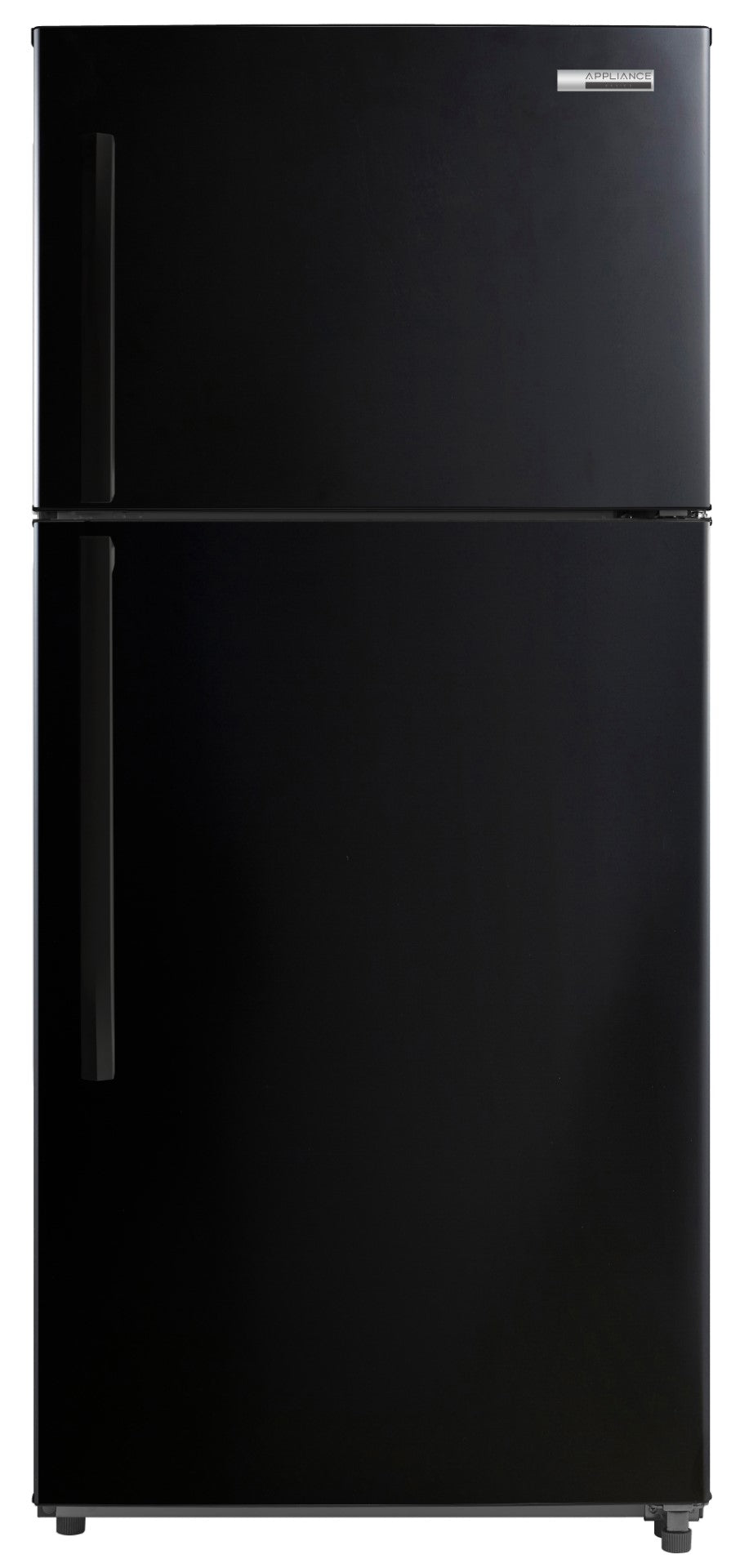 Refrigerador básico de 18 CF con montaje superior, color negro