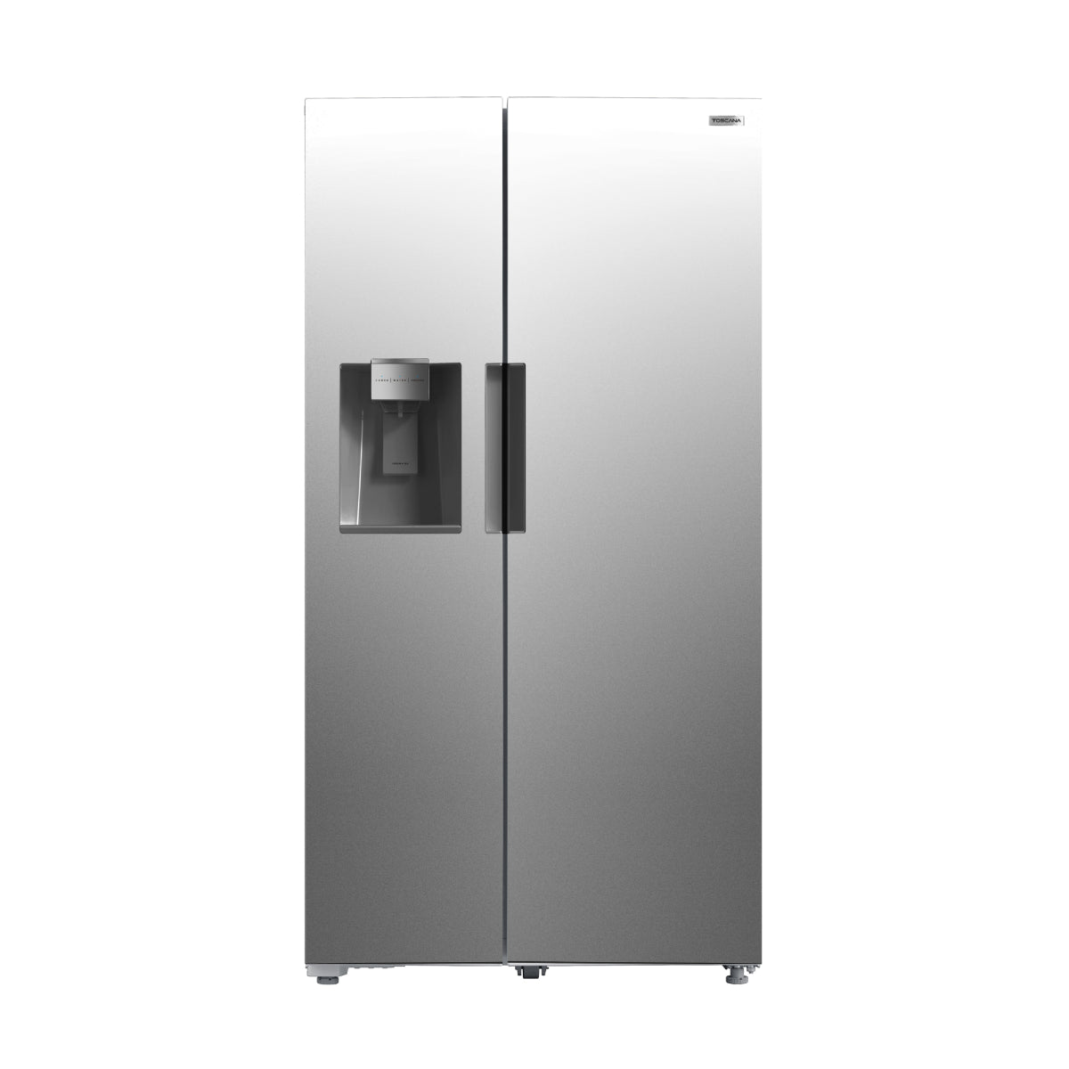 Refrigerador de dos puertas verticales Toscana SBS263SS24SS de 26,3 pies cúbicos con dispensador - Acero inoxidable