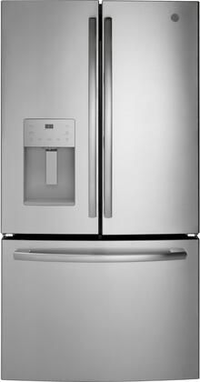 Refrigerador GE GFE26JYMFS de 25,6" con puertas francesas - Acero inoxidable resistente a las huellas dactilares