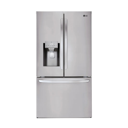 Refrigerador LG LRFS28XBS de 27,7 pies cúbicos con 3 puertas francesas y dispensador de hielo y agua - Acero inoxidable